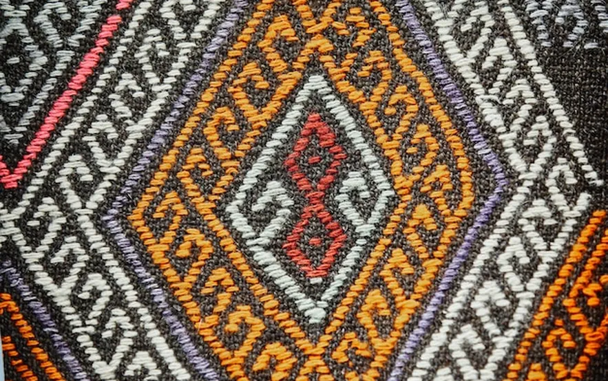 Turkish textile patterns close up